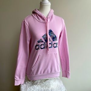 Kids, pink Adidas hoodie